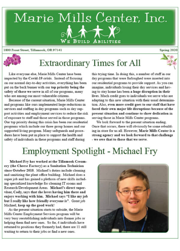 2020 Spring Newsletter