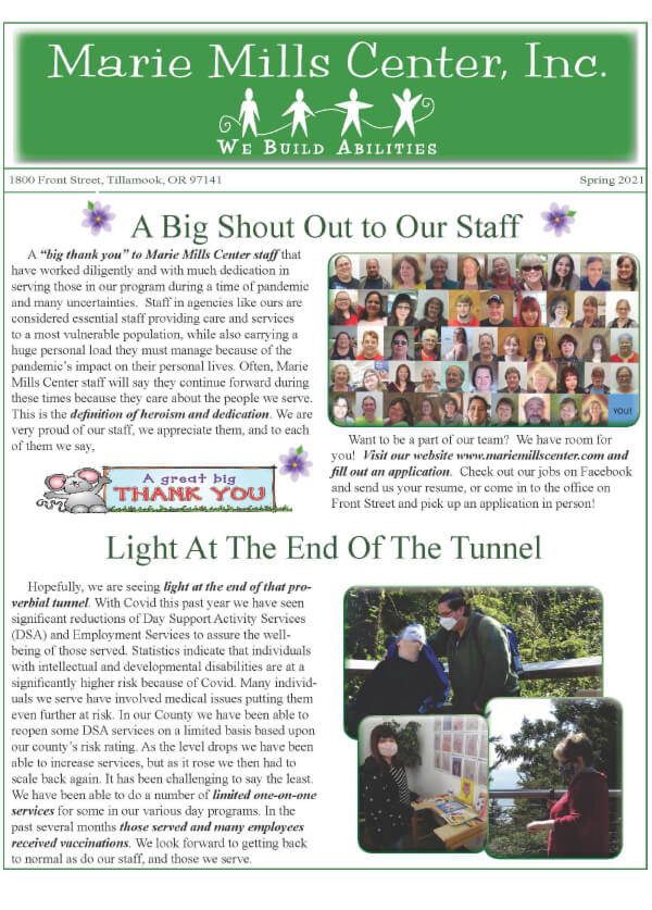 2021 Spring Newsletter